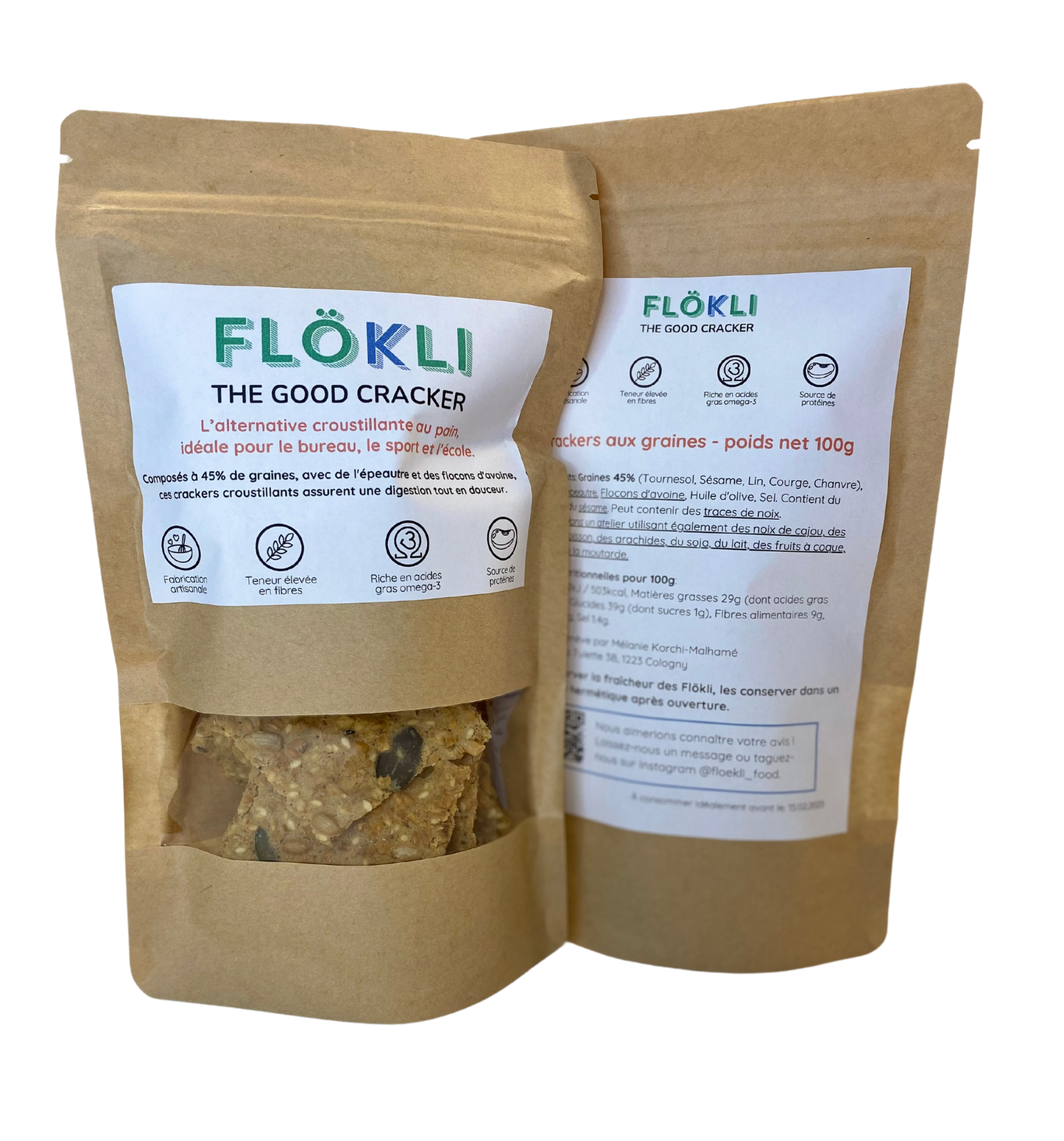 FLÖKLI - Crackers aux Graines - 100g