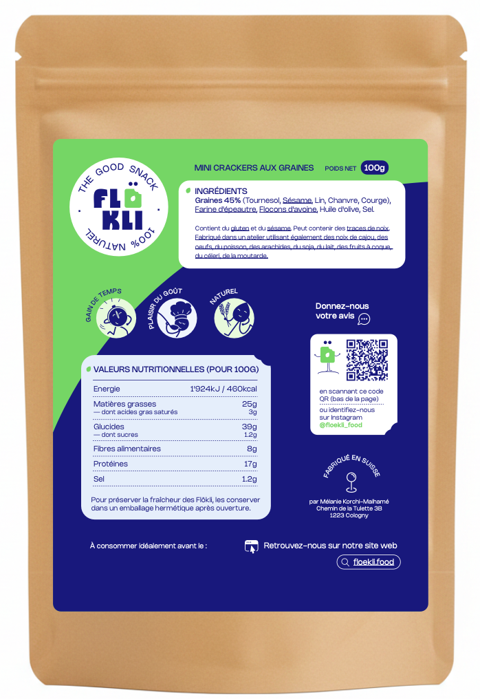 Mini-Crackers aux graines Format 100g